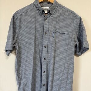 Columbia Men's Navy Plaid Button-Down Shirt
